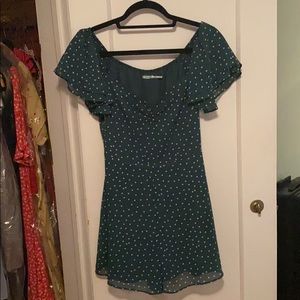 Urban Outfitters Green Polka dot romper